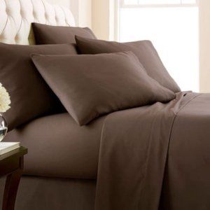 Bamboo Sheets 6 piece set King/Cal Brown